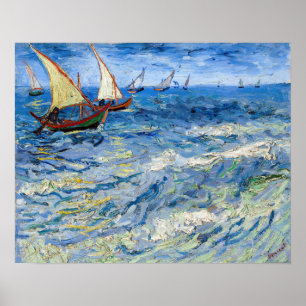 Affiche Vincent van Gogh - La mer aux Saintes-Maries