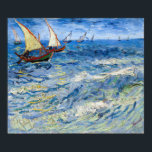 Affiche Vincent van Gogh - La mer aux Saintes-Maries<br><div class="desc">Paysage marin à Saintes-Maries - Vincent van Gogh,  Huile sur toile,  1888</div>