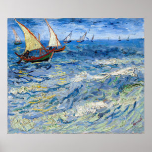 Affiche Vincent van Gogh - La mer aux Saintes-Maries