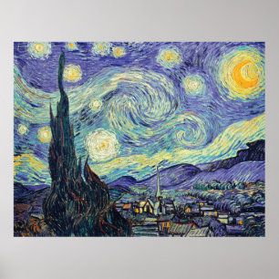 Affiche Vincent Van Gogh La Nuit étoilée