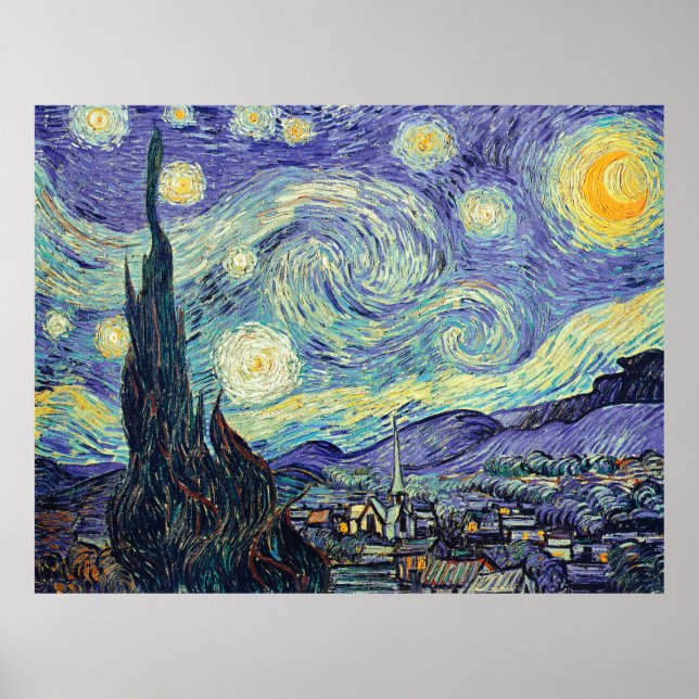 Affiche Vincent Van Gogh La Nuit étoilée (Devant)