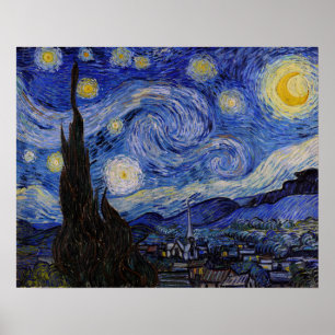 Affiche Vincent Van Gogh - La nuit étoilée