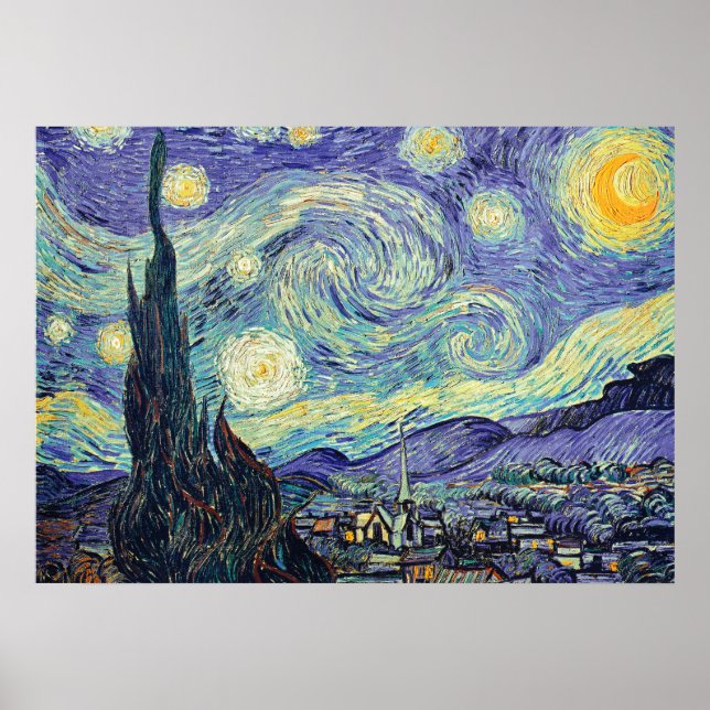 Affiche Vincent Van Gogh La Nuit étoilée (Devant)