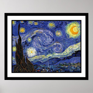 Affiche Vincent Van Gogh - La Nuit étoilée Beaux-Arts
