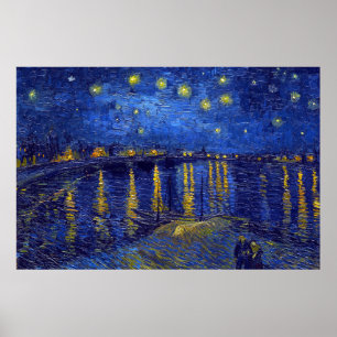 Affiche Vincent Van Gogh, La nuit étoilée peinture
