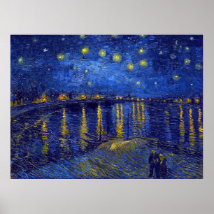 Affiche Vincent Van Gogh, La nuit étoilée peinture