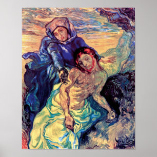 Affiche Vincent Van Gogh - La Pieta - Jésus & Vierge Marie