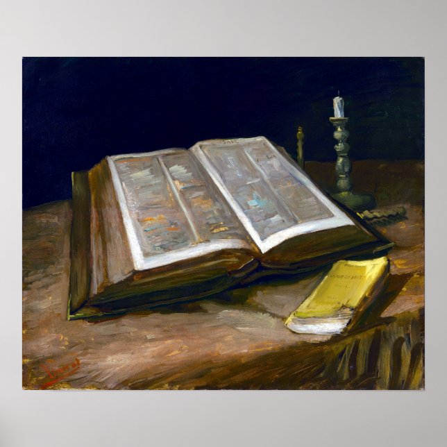Affiche Vincent van Gogh La vie morte avec la Bible (Devant)