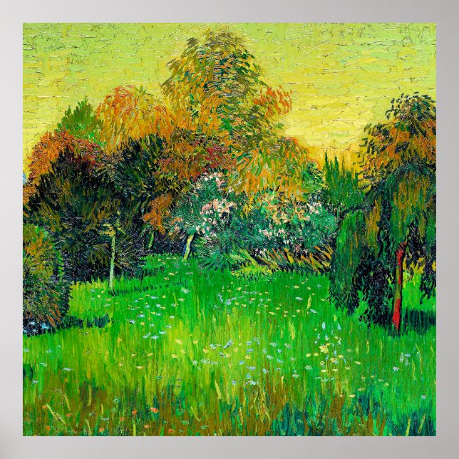 Affiche Vincent van Gogh, Le jardin du poète, (Devant)