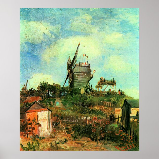 Affiche Vincent van Gogh, Le Moulin de la Galette 3, (Devant)