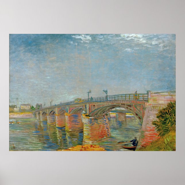 Affiche Vincent van Gogh - Le pont de la Seine à Asnieres (Devant)