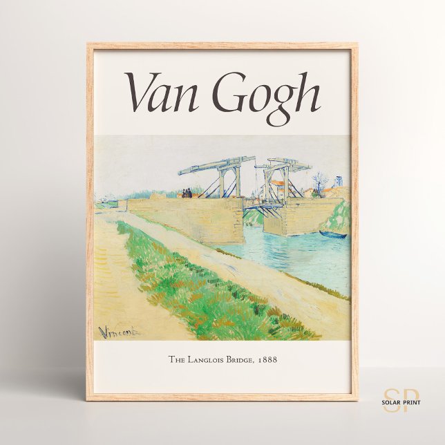 Affiche Vincent van Gogh Le pont des Langlois à Arles Art (Créateur téléchargé)