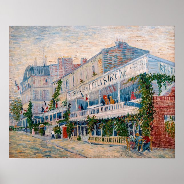 Affiche Vincent van Gogh - Le Restaurant de la Sirene (Devant)