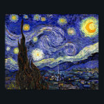 Affiche Vincent Van Gogh - Le Starry Night Fine Art<br><div class="desc">Vincent Van Gogh's The Starry Night. Huile sur toile de 1889, Starry Night a été peint tandis que Van Gogh était dans l'asile à Saint-Rémy, France, et est considéré comme l'un de ses plus grands chefs-d'oeuvre. Même s'il s'agit d'une scène nocturne, elle a été peinte pendant la journée et représente...</div>