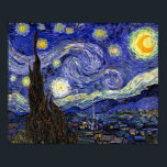 Affiche Vincent Van Gogh - Le Starry Night Fine Art<br><div class="desc">Vincent Van Gogh's The Starry Night. Huile sur toile de 1889, Starry Night a été peint tandis que Van Gogh était dans l'asile à Saint-Rémy, France, et est considéré comme l'un de ses plus grands chefs-d'oeuvre. Même s'il s'agit d'une scène nocturne, elle a été peinte pendant la journée et représente...</div>
