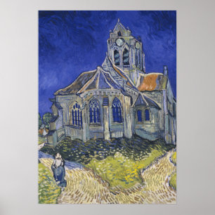 Affiche VINCENT VAN GOGH - L'église à Auvers 1890
