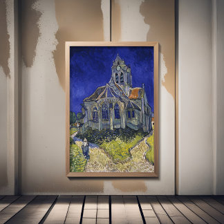 Affiche Vincent Van Gogh, L'église d'Auvers