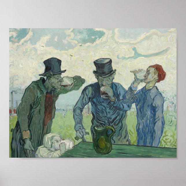 Affiche Vincent van Gogh - Les buveurs (Devant)