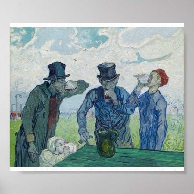 Affiche Vincent Van Gogh - Les buveurs (Devant)