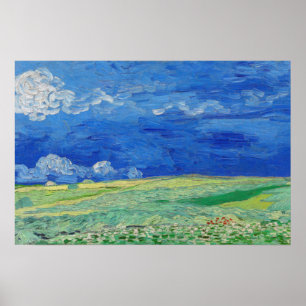 Affiche Vincent van Gogh - Les champs de roues sous Thunde