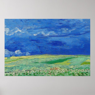 Affiche Vincent van Gogh - Les champs de roues sous Thunde