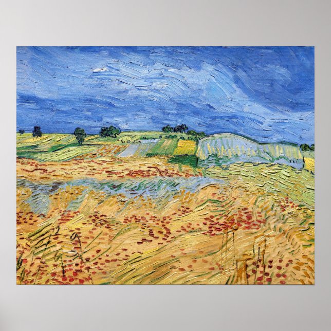 Affiche Vincent van Gogh - Les champs / Plaine à Auvers (Devant)