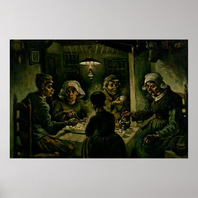 Affiche Vincent van Gogh - Les Mangeurs de pommes de terre (Devant)