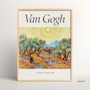 Affiche Vincent van Gogh Les Oliviers Art Imprimer Vintage