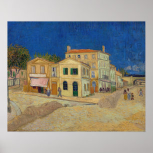 Affiche Vincent van Gogh - Maison Jaune / Rue