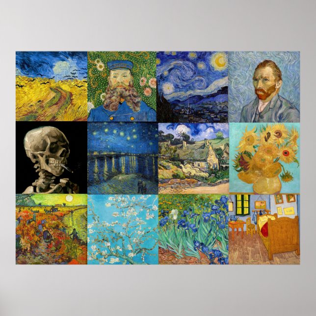 Affiche Vincent Van Gogh - Masterpieces Patchwork (Devant)
