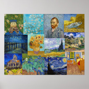 Affiche Vincent Van Gogh - Masterpieces Patchwork