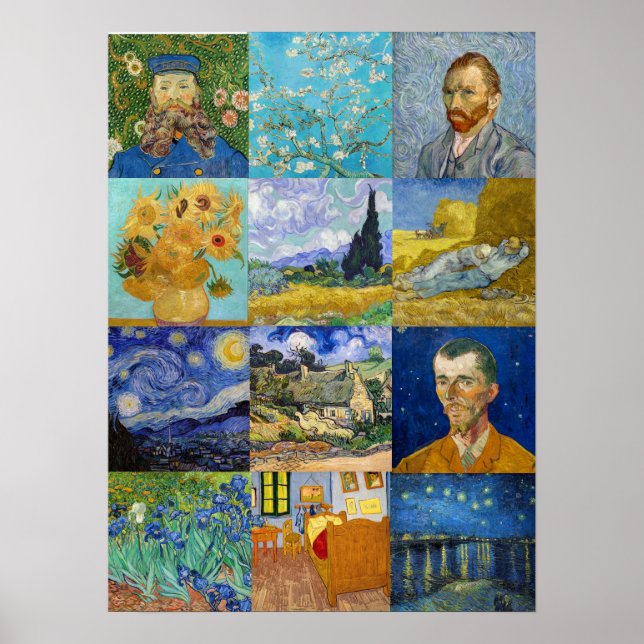 Affiche Vincent Van Gogh - Masterpieces Patchwork (Devant)