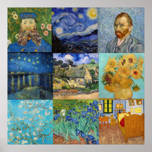 Affiche Vincent Van Gogh - Masterpieces Patchwork