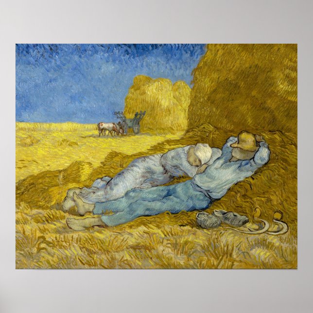 Affiche Vincent Van Gogh - Midi, repos du travail / La Sie (Devant)