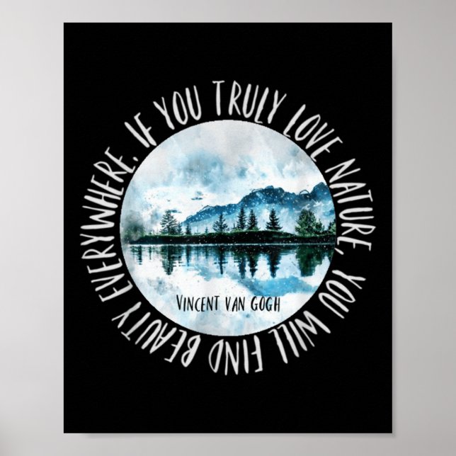 Affiche Vincent Van Gogh Motivation Inspiration Nature (Devant)