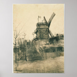 Affiche Vincent van Gogh - Moulin de la Galette