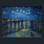 Affiche Vincent Van Gogh - Nuit étoilée sur le Rhône<br><div class="desc">Nuit étoilée sur le Rhône / Nuit étoilée sur le Rhône - Vincent Van Gogh en 1888</div>