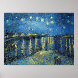 Affiche Vincent Van Gogh Nuit Sur Le Rhône 1888