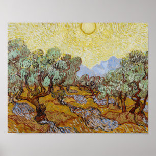 Affiche Vincent van Gogh - oliviers