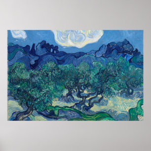 Affiche Vincent Van Gogh - Oliviers aux Alpilles