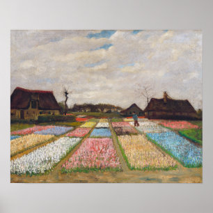 Affiche Vincent van Gogh - Parterres de fleurs en Hollande