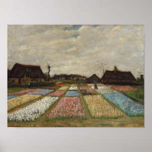Affiche Vincent van Gogh - Parterres de fleurs en Hollande