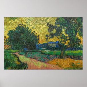 Affiche Vincent van Gogh - Paysage au Crépuscule