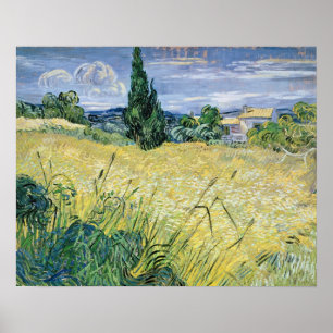 Affiche Vincent van Gogh Paysage avec maïs vert, 1889