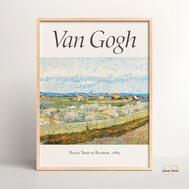 Affiche Vincent van Gogh Peach Trees in Blossom Art Imprim (Créateur téléchargé)