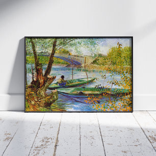 Affiche Vincent Van Gogh, Pêche au printemps