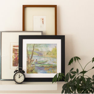 Affiche Vincent van Gogh Pêche au printemps, Pont de Clich