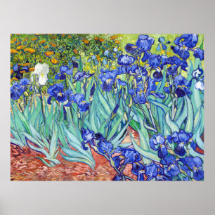 Affiche Vincent Van Gogh peignant les Iris