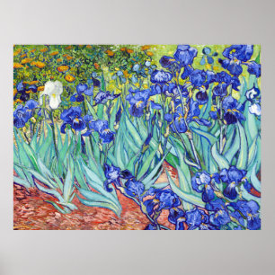 Affiche Vincent Van Gogh peignant les Iris