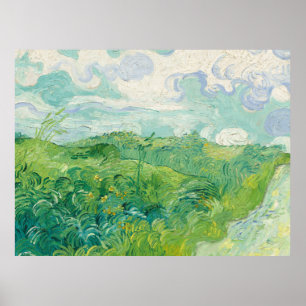 Affiche Vincent Van Gogh peinture Champ de blé vert